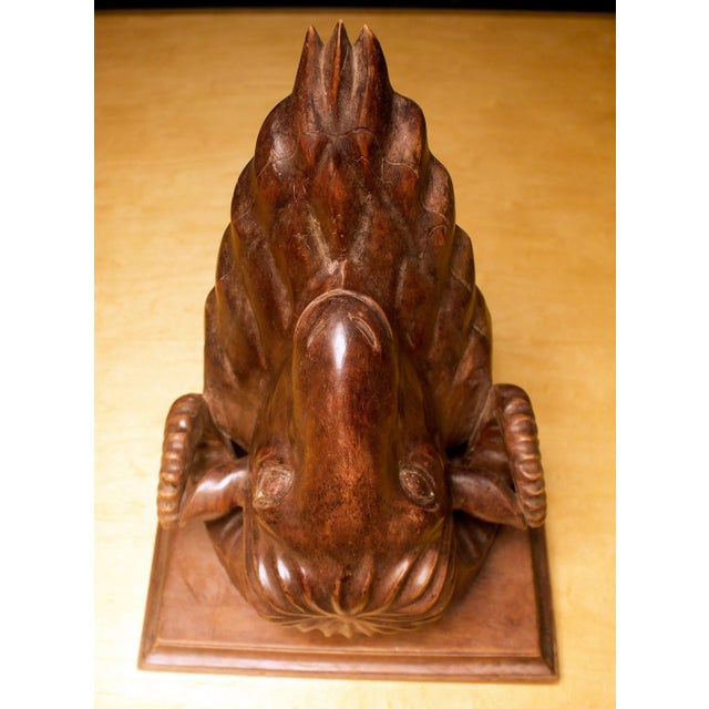 Wood Antique Black Forest Ram Head Carved Wall Shelves- a Pair For Sale - Image 7 of 13