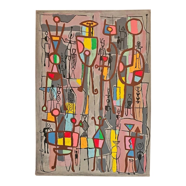 Mid 20th Century Abstract Mayeu Passa “Clameur” Signed Abstract Color Lithograph, 31/85 – Unframed For Sale