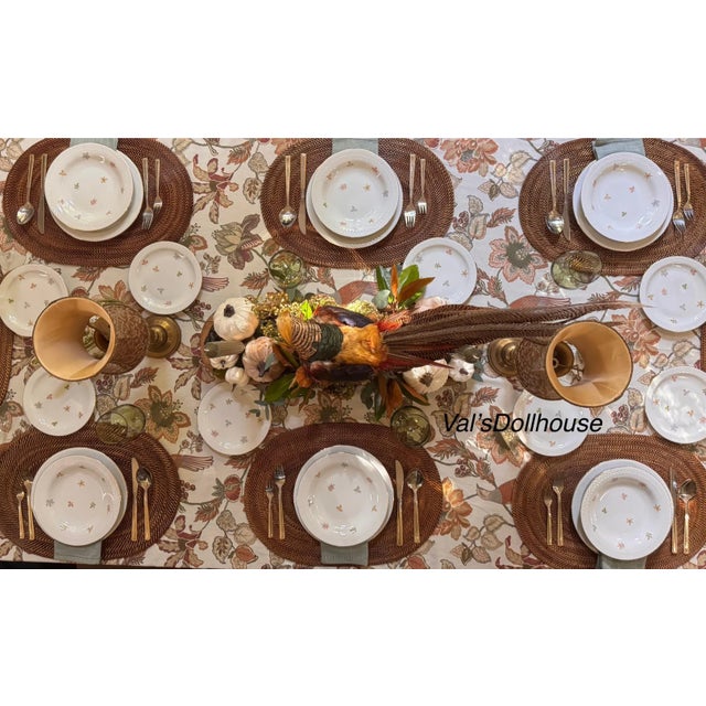 Presenting an unequivocal Mid-Century Modern style set of fine dish wear designed by Raymond Loewy. Botanicals in five...