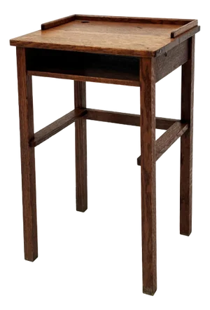 Antique Arts and Crafts Mission Tiger Oak Telephone Table c.1910