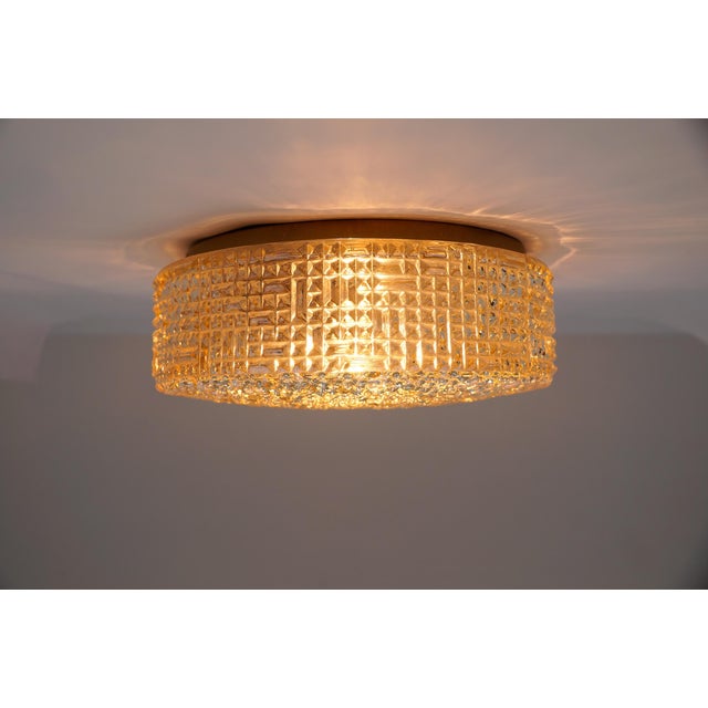 Amber Bubble Glass Flush Mount Lamp by Helena Tynell for Limburg Boom, 1960s For Sale - Image 8 of 11