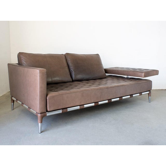 Brown Prive Sofa by Philippe Starck for Cassina and Archimoon Lamp from Flos, 2007, Set of 2 For Sale - Image 8 of 15