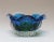 Mid-Century Modern Vintage Italian Blue and Green Art Glass Ashtray / Decorative Footed Bowl For Sale - Image 3 of 12
