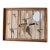 Large Vtg. 1989 Wood Inlay Geese Landscape Art Signed by C. Pruitt Inscribed 19th C. Wood Lath For Sale