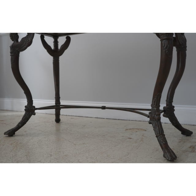 Leather Top Metal Base 1 Drawer Console Table For Sale - Image 10 of 18