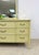 Late 20th Century Henry Link Bali Hai 9 Drawer Dresser Green W/ Mirror Regency Vintage For Sale - Image 16 of 18