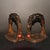 Late 19th Century Pair of Antique Bronze Stirrups With Dragon Motif and Gemstone Inlays, 1.6kg For Sale - Image 5 of 9