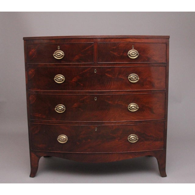 Antique Mahogany Bowfront Chest, 1810 For Sale - Image 11 of 11
