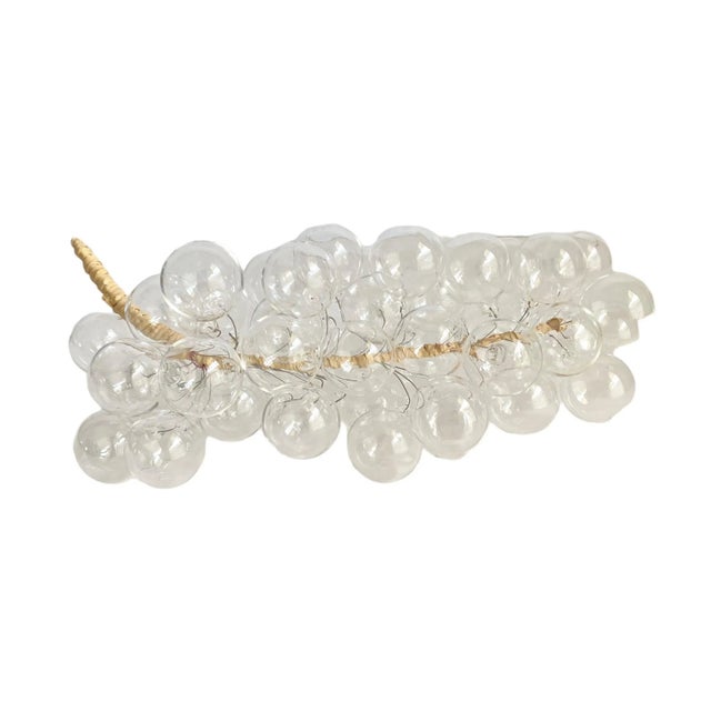 Transparent Vintage Clear Blown Glass Grape Cluster Transparent Bubbles For Sale - Image 8 of 8