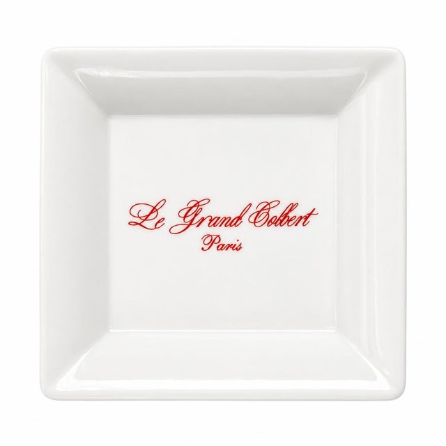 White Vintage Le Grand Colbert Paris Restaurant Ashtray Dish White Porcelain French For Sale - Image 8 of 8