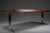 Wood Executive Desk in Fine Hardwood Veneer on Nickel-Plated Steel Legs, 1970s For Sale - Image 7 of 18