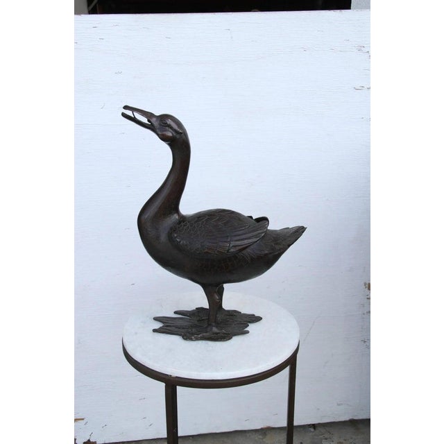 Late 18th Century 19th Ming Chinese Bronze Duck For Sale - Image 5 of 9
