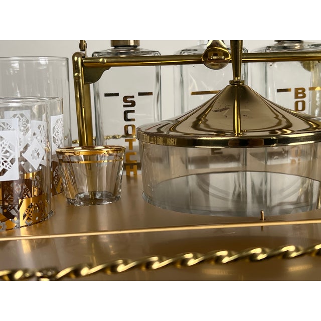 Vintage Mid Century Modern Bar Caddy C. 1960s - Set of 13 For Sale - Image 14 of 15
