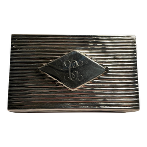 1970s Silverplate Large Matchbox Cover, Monogrammed C