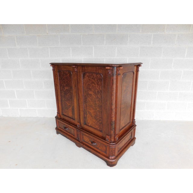 Features Quality Solid Construction, Figured Walnut, Cedar Inserts in Lower Locking Drawers, Pass-Through Left or Right...