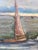 Vintage 1940s Impressionist Sailboat Oil Painting For Sale - Image 4 of 17