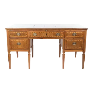 Italian Neoclassical Five Drawer Fruitwood Writing Desk, Circa 1790