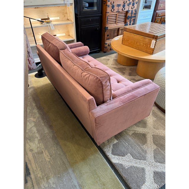 Modway Valour Velvet Apartment Sofa, Rose Pink For Sale - Image 9 of 12