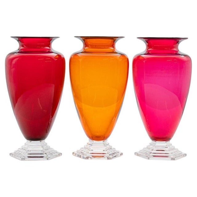 Crystal Orsay Vases from Baccarat, France, 1970s, Set of 3 For Sale - Image 12 of 12