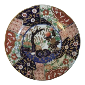 1805 Coalport Porcelain Imari Plate in Rock & Tree Pattern
