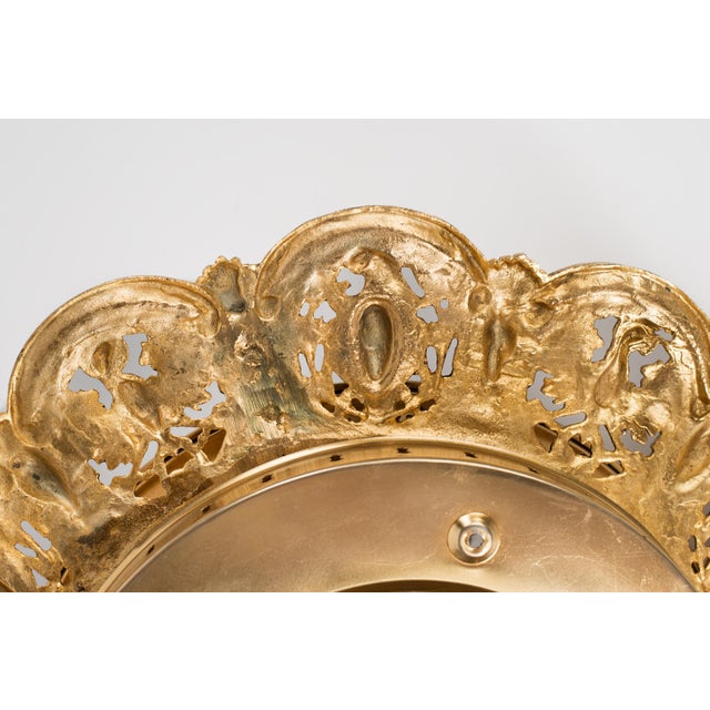 1950s Spanish Empire Gilt Bronze Eagle Flush Mount Ceiling Light For Sale - Image 14 of 15