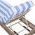 Metal Gillian Chaise Lounge, Heather Tan/Baby Blue Stripe For Sale - Image 7 of 12