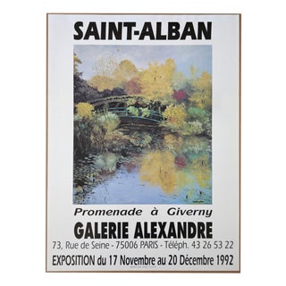 Original Promenade À Giverny Poster by Saint-Alban For Sale