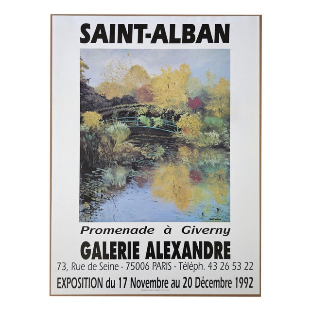Original Promenade À Giverny Poster by Saint-Alban For Sale