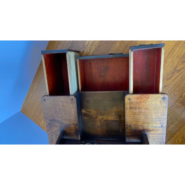 Wood Antique Japanese Kyodai Vanity Tansu With Mirror For Sale - Image 7 of 13