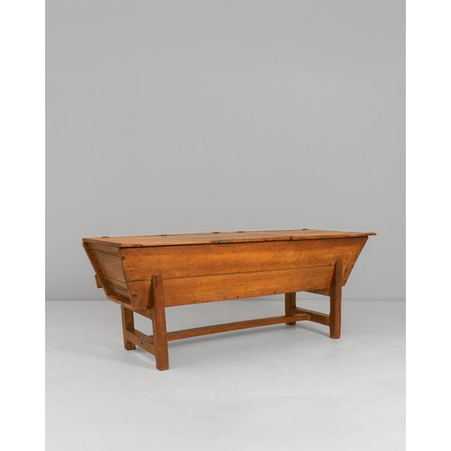 19th Century 19th Century French Provincial Wooden Dough Bin on Stand For Sale - Image 5 of 18