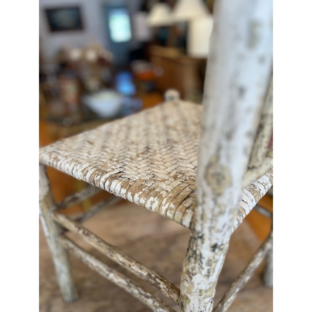 Wood Early 1900s Rustic Hickory Dining Table and Chairs Set by Old Hickory Furniture Co. - Set of 5 For Sale - Image 7 of 9