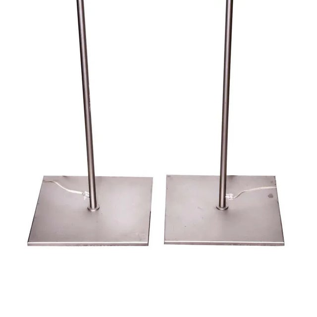 1980s Yellow and White Murano Glass Floor Lamps, 1980s, Set of 2 For Sale - Image 5 of 6