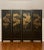 Wood 1920s Chinese Export Four Panel Lacquered Coromandel Dressing Screen Room Divider For Sale - Image 7 of 12