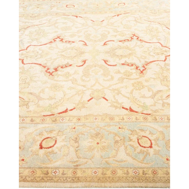 Solo Rugs Vintage Traditional Hand Knotted Wool Area Rug, Ivory - 6'2" X 9'7" For Sale - Image 4 of 9