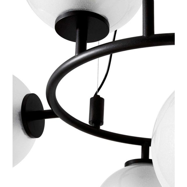Modern Constellation Chandelier in Black Metal & Glass from Cassina For Sale - Image 9 of 13