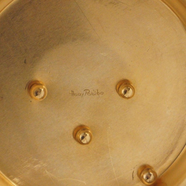 1970's Italian Surrealist Monkey Candlestick Table Lamp by Hauy Pouigo, Signed, Silver Plated Bronze & Brass - Rewired For Sale - Image 11 of 14