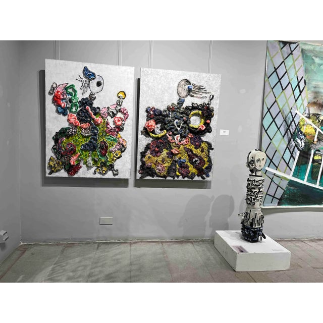 38" by 51" 'The Duchess' #1 - One-of-a-Kind Contemporary Abstract Figurative Female Oil Painting by Diane Grant For Sale - Image 10 of 11