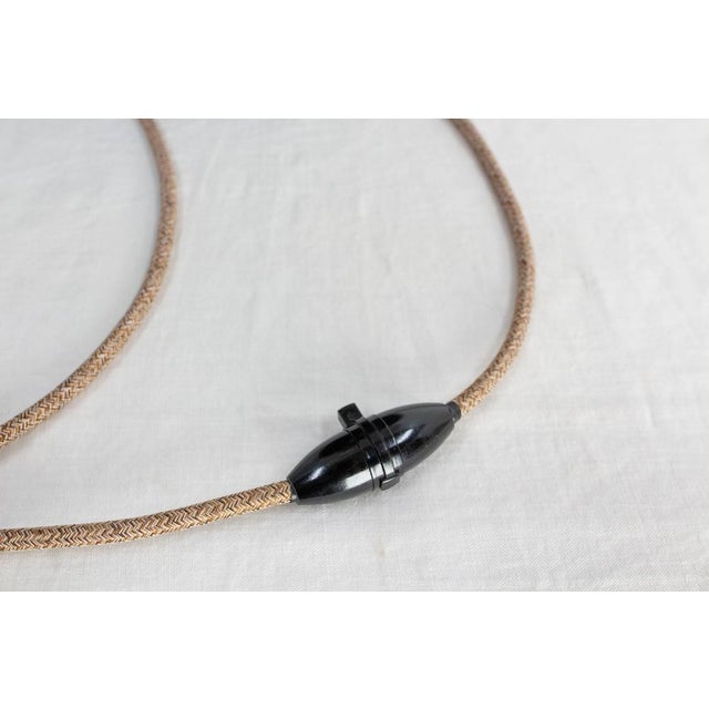 Terracotta Tadelakt Finishing Black Table Lamp, 1970 For Sale - Image 11 of 14