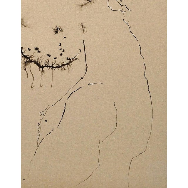 John Kingerlee, Self Portrait, Mid 20th Century, Ink on Paper For Sale - Image 9 of 18
