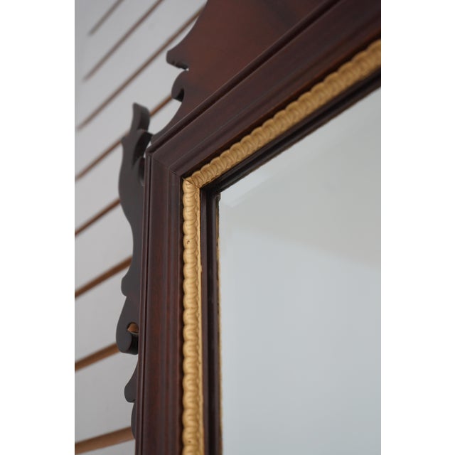 Mahogany Chippendale Style Wall Mirror For Sale - Image 9 of 12