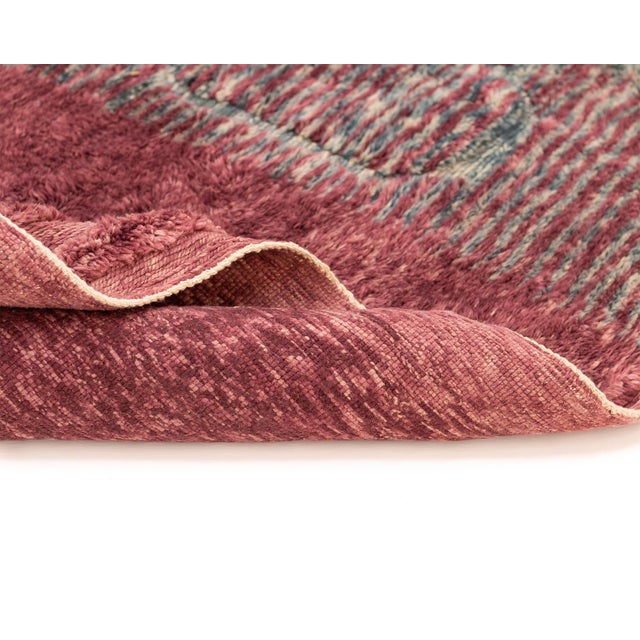 Textile Oversize Ombre Conor-Block Hand-Knotted Moroccan Wool Rug | 13'4" X 10'1" | One of a Kind For Sale - Image 7 of 10
