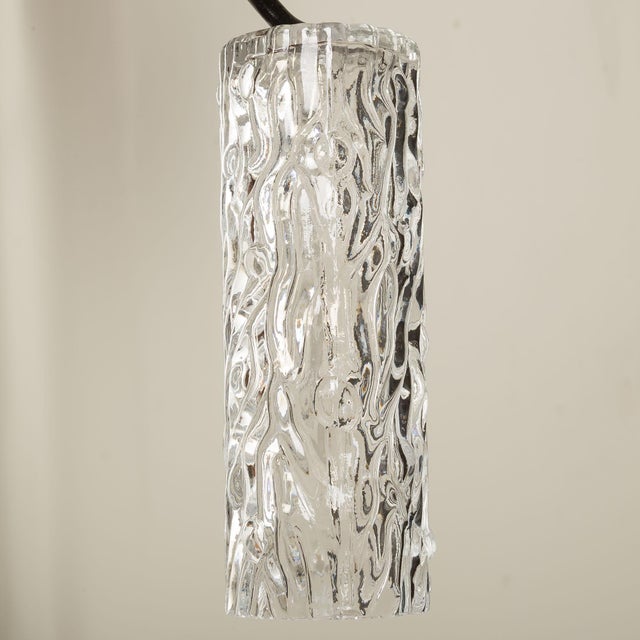Metal Large Chandelier attributed to Toni Zuccheri for Venini, Italy, 1970s For Sale - Image 7 of 9