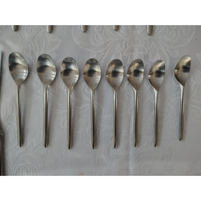 Tapio Wirkkala Vintage Rosenthal Tapio Wirkkala Stainless Steel Flatware - 40pcs For Sale - Image 4 of 7