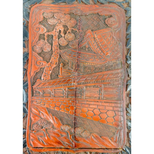 19th Century Japanese Black and Red Cinnabar Lacquer Box For Sale - Image 4 of 13