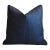 Blue Denim Cotton Fabric Feather/Down Pillow 22” Square For Sale