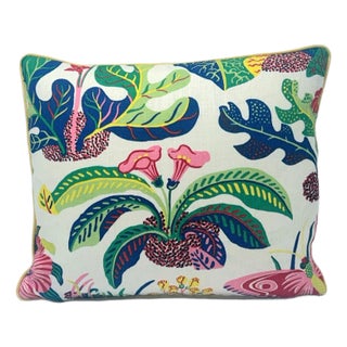 Schumacher Exotic Butterfly in Spring Throw Pillow Cover For Sale