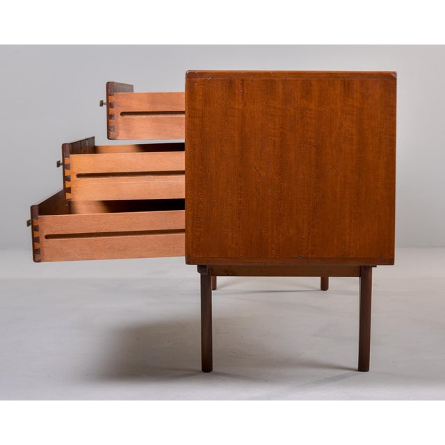 Mid-Century Younger Teak Cabinet With Open Gridwork Doors For Sale - Image 11 of 13