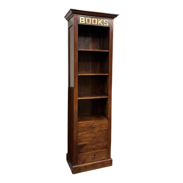 English Bookcase in Teak For Sale
