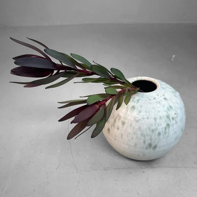 Forest Green Japanese Studio Pottery Vase, 1970s For Sale - Image 8 of 14