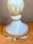 Vintage Murano Opalescent Glass and Lucite Table Lamp For Sale - Image 10 of 12
